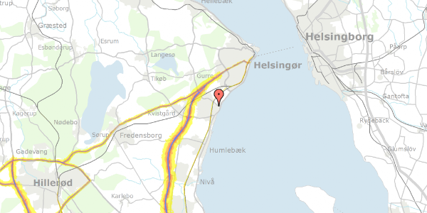 Trafikstøjkort på Jernbane Alle 21C, 3060 Espergærde