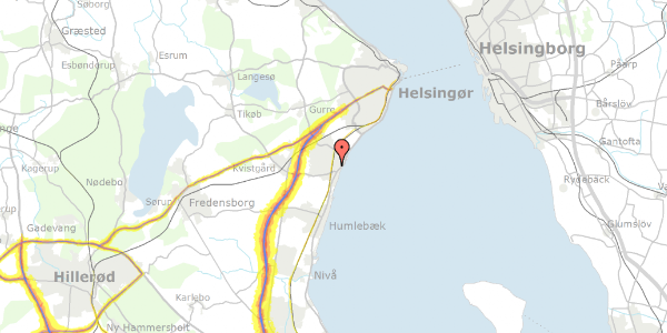 Trafikstøjkort på Jernbane Alle 71, 3060 Espergærde