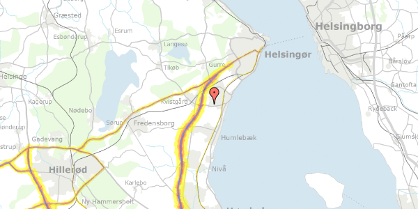 Trafikstøjkort på Kelleris Høj 5, 3060 Espergærde