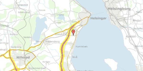 Trafikstøjkort på Kelleris Høj 11, 3060 Espergærde