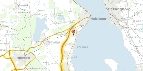 Trafikstøjkort på Kelleris Høj 14, 3060 Espergærde