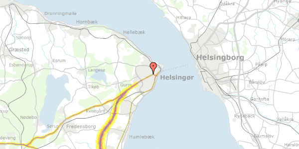 Trafikstøjkort på Kierboesvej 19, 1. , 3000 Helsingør