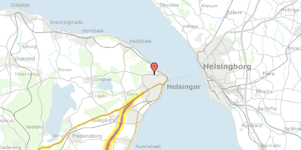 Trafikstøjkort på Kingosvej 5, 3000 Helsingør