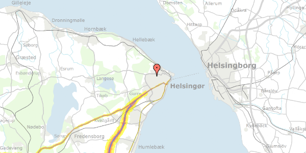 Trafikstøjkort på Kingosvej 38, 1. th, 3000 Helsingør