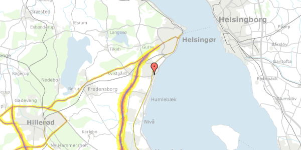 Trafikstøjkort på Kofod Anchers Vej 101, 1. mf, 3060 Espergærde