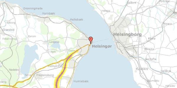 Trafikstøjkort på Kongevejen 20, 1. th, 3000 Helsingør