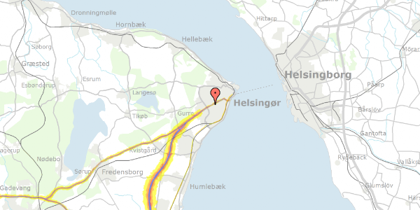 Trafikstøjkort på H P Christensens Vej 34, 3000 Helsingør