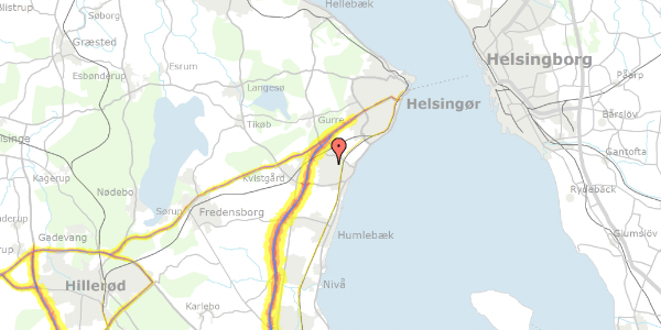 Trafikstøjkort på Kornmarken 22, st. mf, 3060 Espergærde