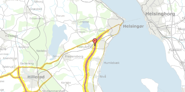 Trafikstøjkort på Kvistgård Stationsv 1, 3490 Kvistgård