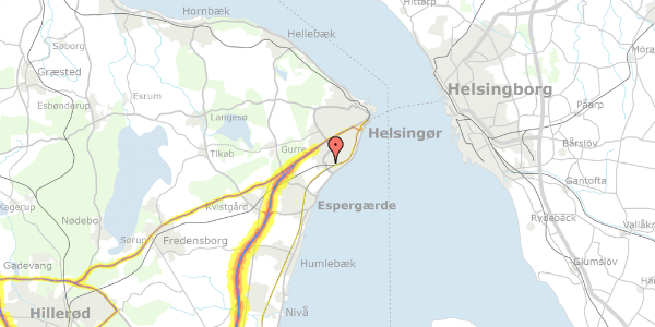 Trafikstøjkort på Kølen 5, 3070 Snekkersten