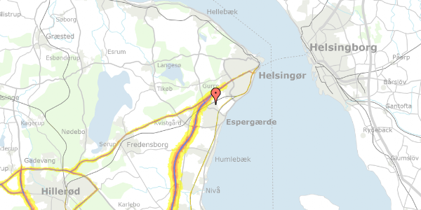 Trafikstøjkort på Lonevej 11, 3060 Espergærde