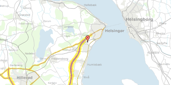 Trafikstøjkort på Lonevej 20, 3060 Espergærde