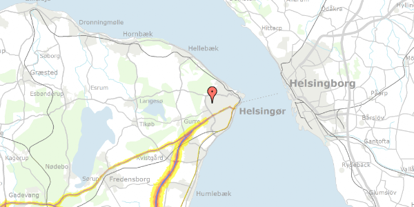 Trafikstøjkort på Mariehøj 61, 3000 Helsingør