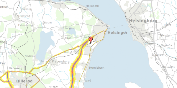 Trafikstøjkort på Marievej 2, 3060 Espergærde