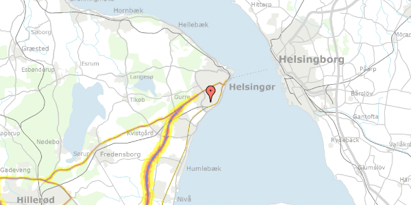 Trafikstøjkort på Masten 16, 3070 Snekkersten