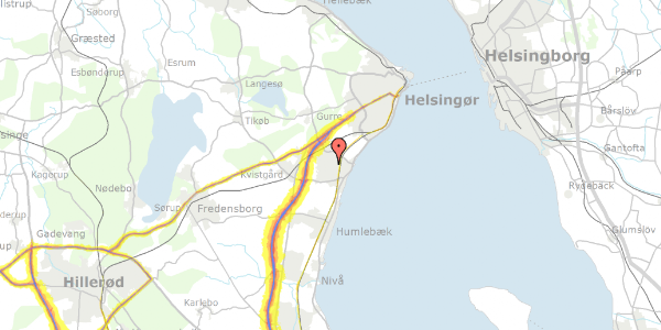 Trafikstøjkort på Mindevænget 1, 3060 Espergærde