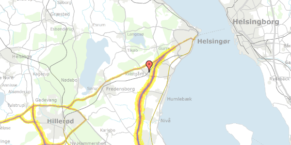 Trafikstøjkort på Munkesøvej 3, 3490 Kvistgård