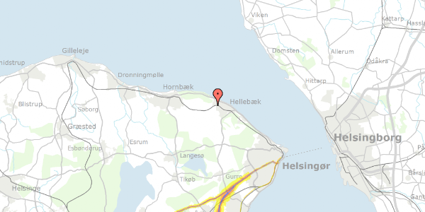Trafikstøjkort på Møllehatten 2, 3140 Ålsgårde