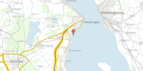 Trafikstøjkort på Mørdrupvej 23, 3060 Espergærde