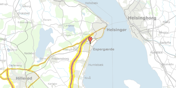 Trafikstøjkort på Mørdrupvej 73E, 3060 Espergærde