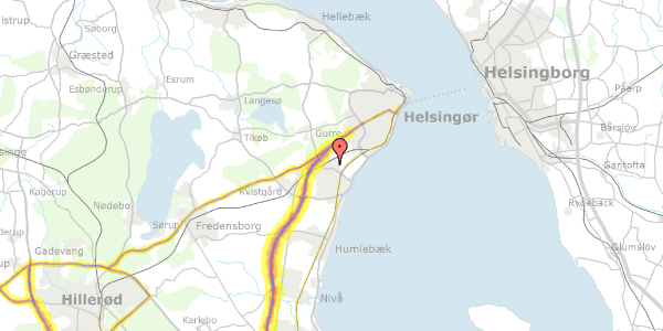 Trafikstøjkort på Mørdrupvænget 16, 3060 Espergærde