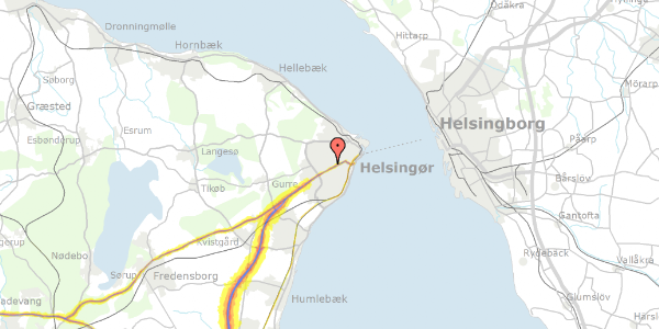 Trafikstøjkort på Nordvej 1, st. th, 3000 Helsingør