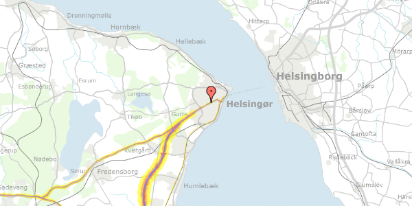 Trafikstøjkort på Nordvej 19, 1. tv, 3000 Helsingør