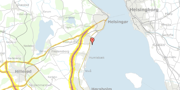 Trafikstøjkort på Ny Strandvej 87, 3060 Espergærde