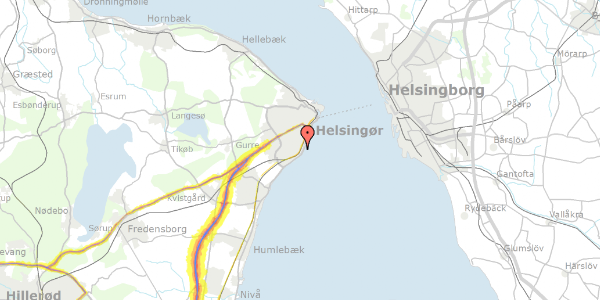 Trafikstøjkort på Nørrevej 3, 3070 Snekkersten