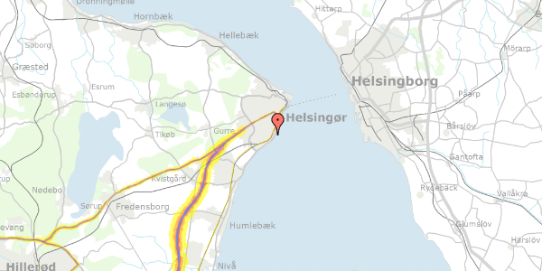 Trafikstøjkort på Nørrevej 22, 3070 Snekkersten