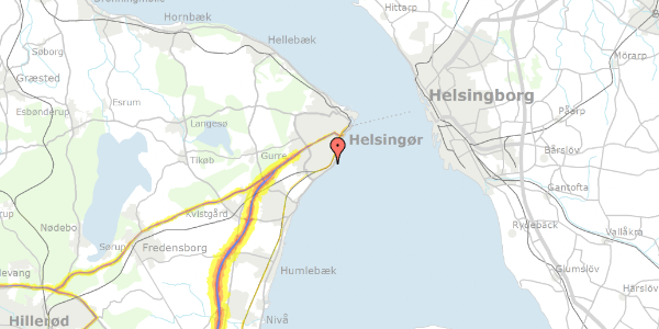 Trafikstøjkort på Nørrevej 27, st. , 3070 Snekkersten