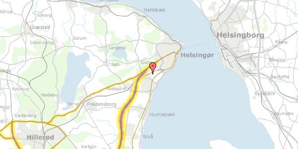 Trafikstøjkort på Piavej 5, 3060 Espergærde