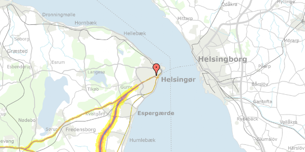 Trafikstøjkort på Pontoppidansvej 24, 1. tv, 3000 Helsingør