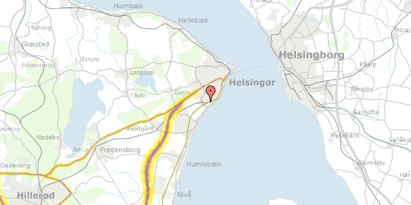 Trafikstøjkort på Poppelhaven 3, 3070 Snekkersten