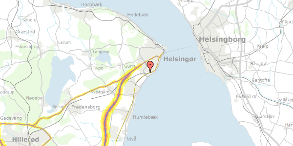 Trafikstøjkort på Poppelhaven 6, 3070 Snekkersten