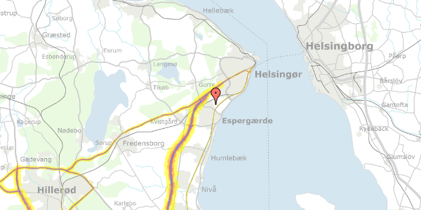 Trafikstøjkort på Ranunkelvej 9, 3060 Espergærde