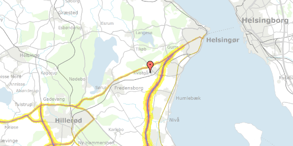 Trafikstøjkort på Reerstrupvej 9, 3490 Kvistgård