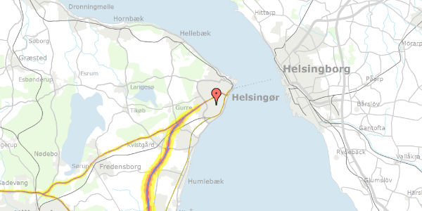 Trafikstøjkort på Rytterbakken 11, 3. th, 3000 Helsingør