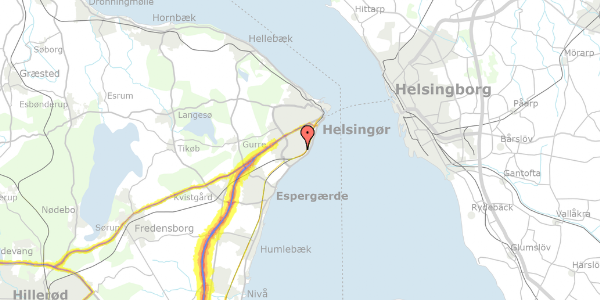 Trafikstøjkort på Rønnebærhaven 31, 3070 Snekkersten