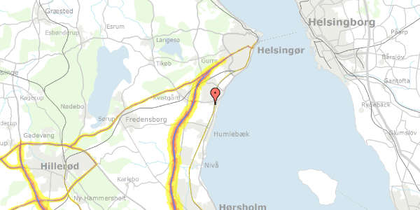 Trafikstøjkort på Sandvejen 19, 3060 Espergærde