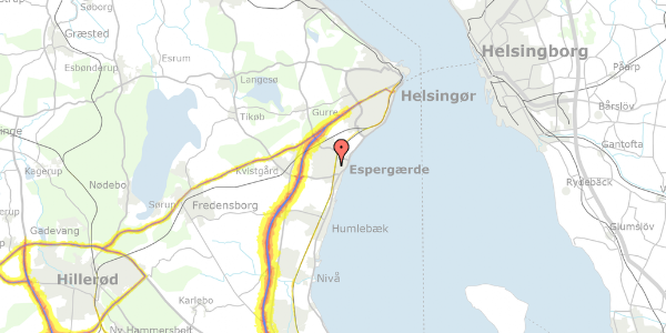 Trafikstøjkort på Sct Georgs Have 16, 3060 Espergærde