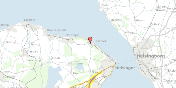 Trafikstøjkort på Skellebækbakken 18, 3140 Ålsgårde