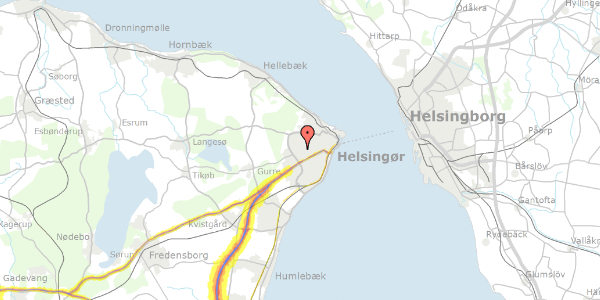 Trafikstøjkort på Skovgaardsvej 6, 3000 Helsingør