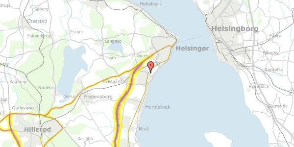 Trafikstøjkort på Skovparken 2, 1. tv, 3060 Espergærde