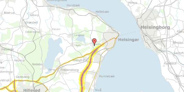 Trafikstøjkort på Smedebakken 6, 3490 Kvistgård