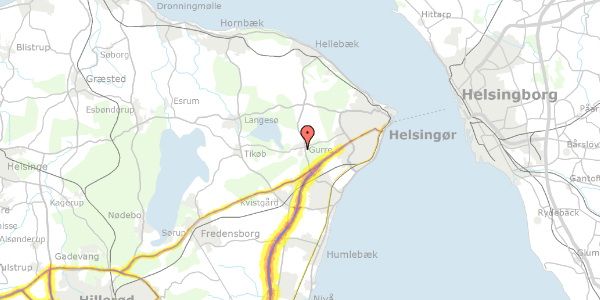 Trafikstøjkort på Smedebakken 26B, 3490 Kvistgård