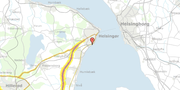 Trafikstøjkort på Snekkersten Stationsvej 23, 3070 Snekkersten