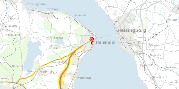 Trafikstøjkort på Snerlevej 42, 2. mf, 3000 Helsingør