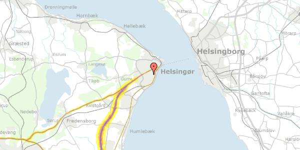 Trafikstøjkort på Snerlevej 46, 2. th, 3000 Helsingør