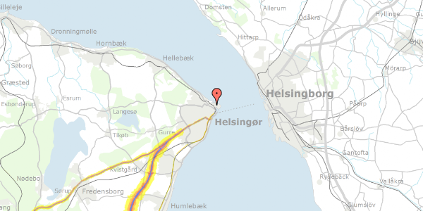 Trafikstøjkort på Stenvinkelsvej 5, 2. th, 3000 Helsingør